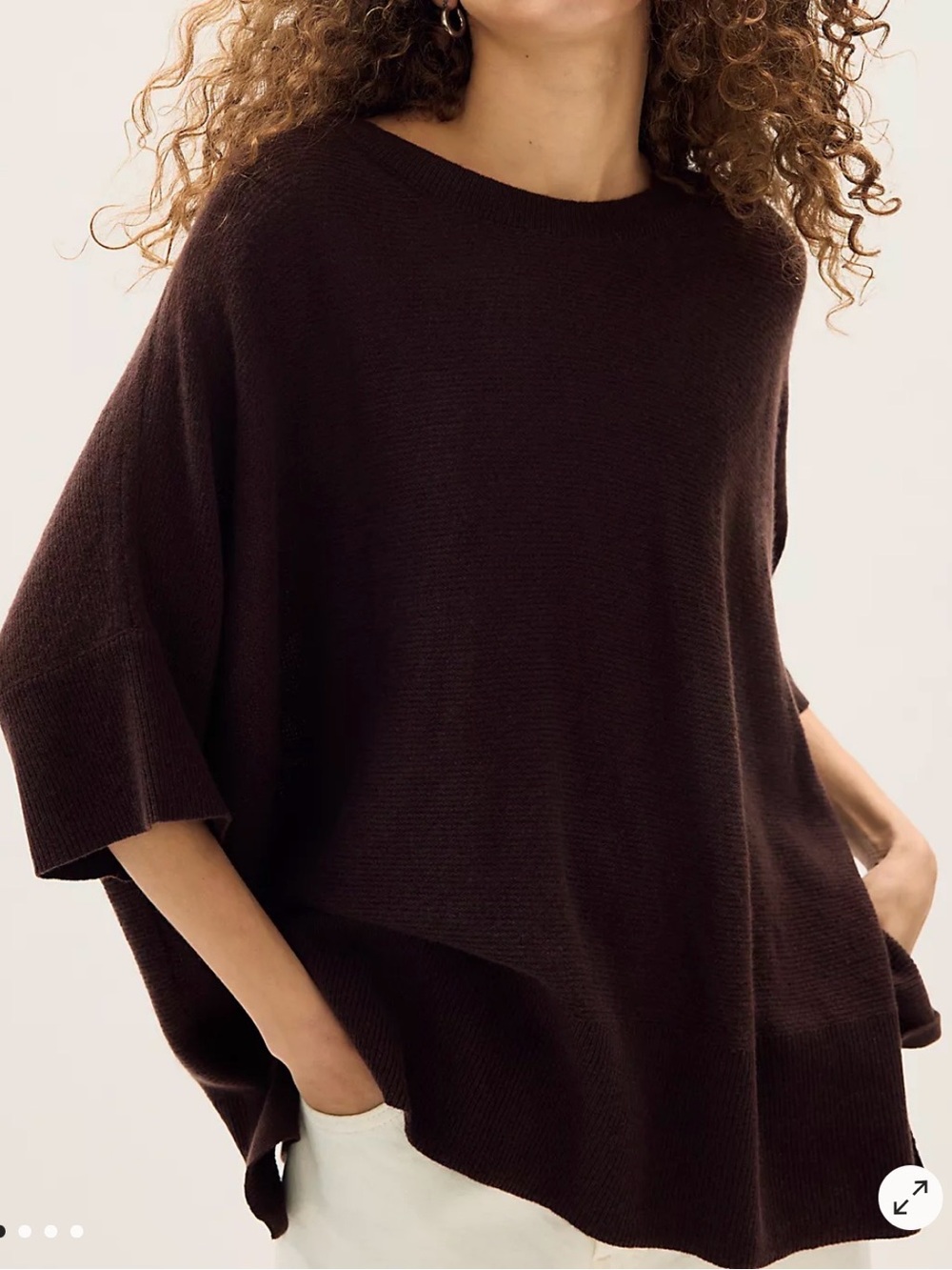 We the free free people ninth street cashmere tee xs  ribbed top capsule